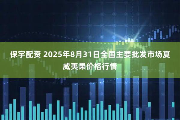 保宇配資 2025年8月31日全國主要批發(fā)市場夏威夷果價格行情